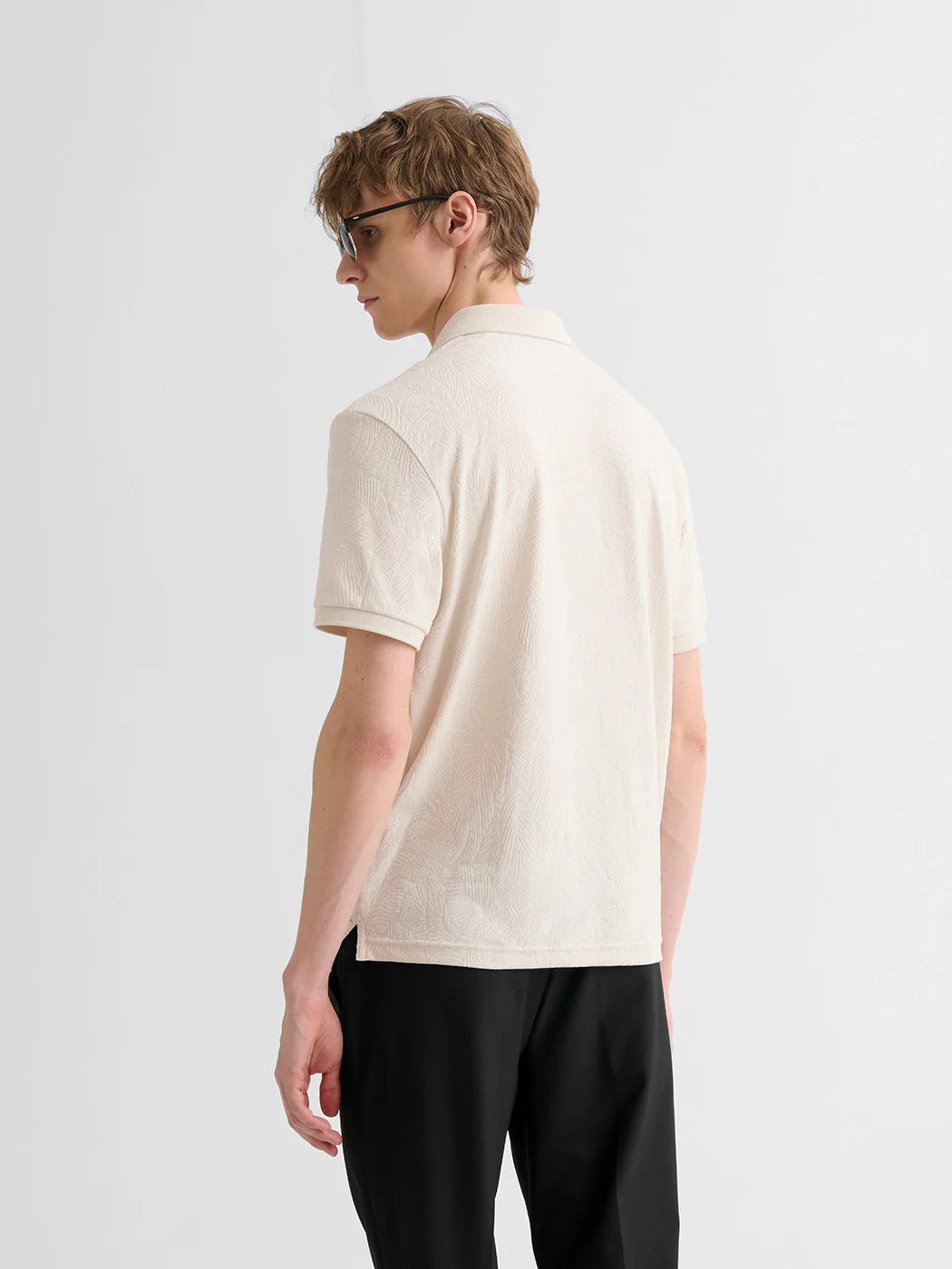 Polo boutonné en jacquard - Image 2