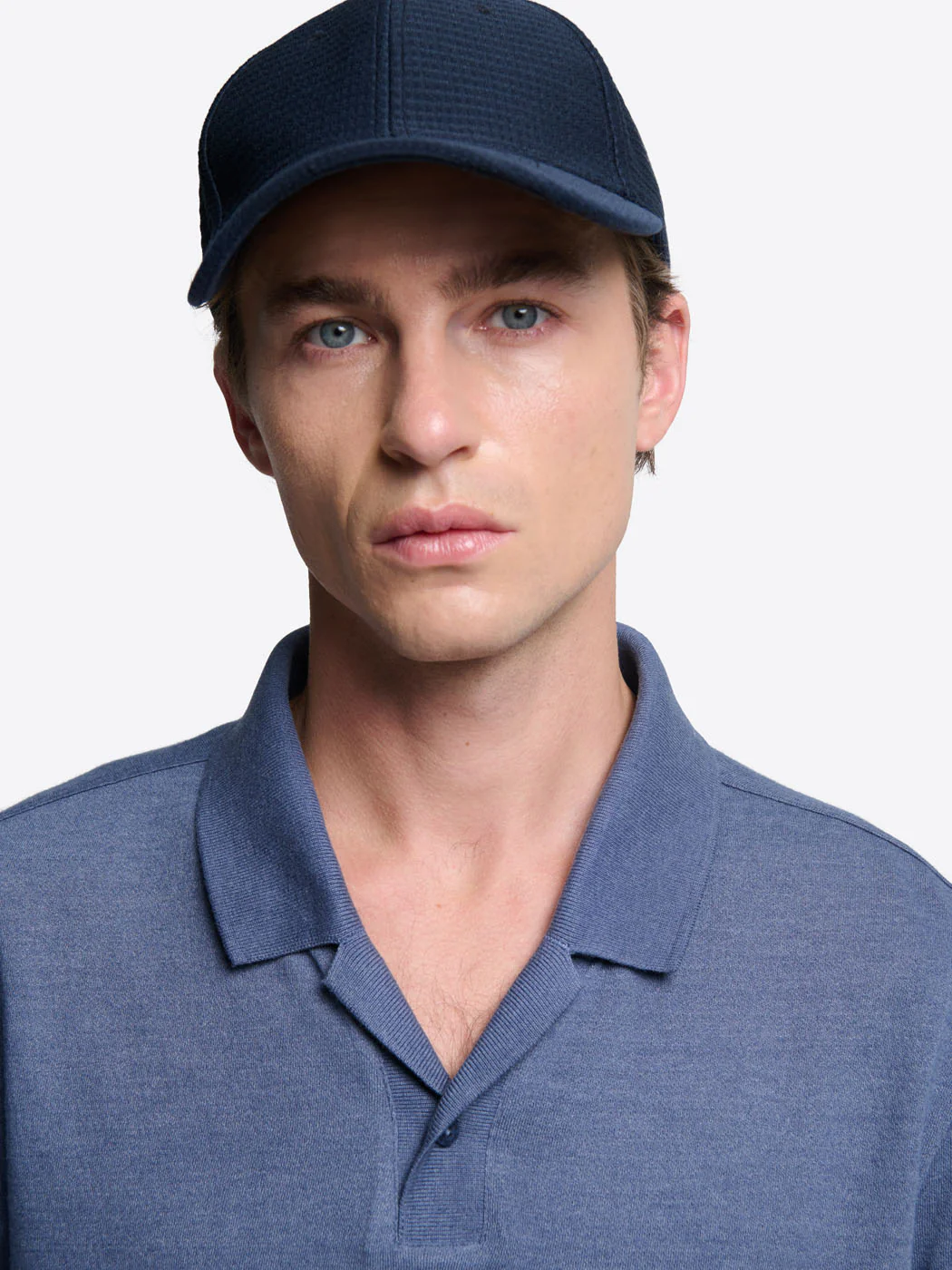 Polo col boutonné en coton chiné - Image 5