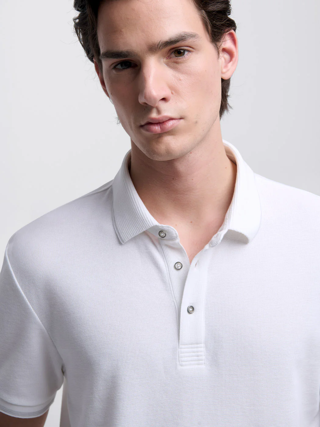 Polo col boutonné gauffré - Image 5