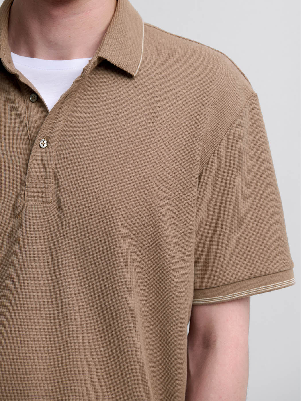 Polo col boutonné gauffré - Image 5