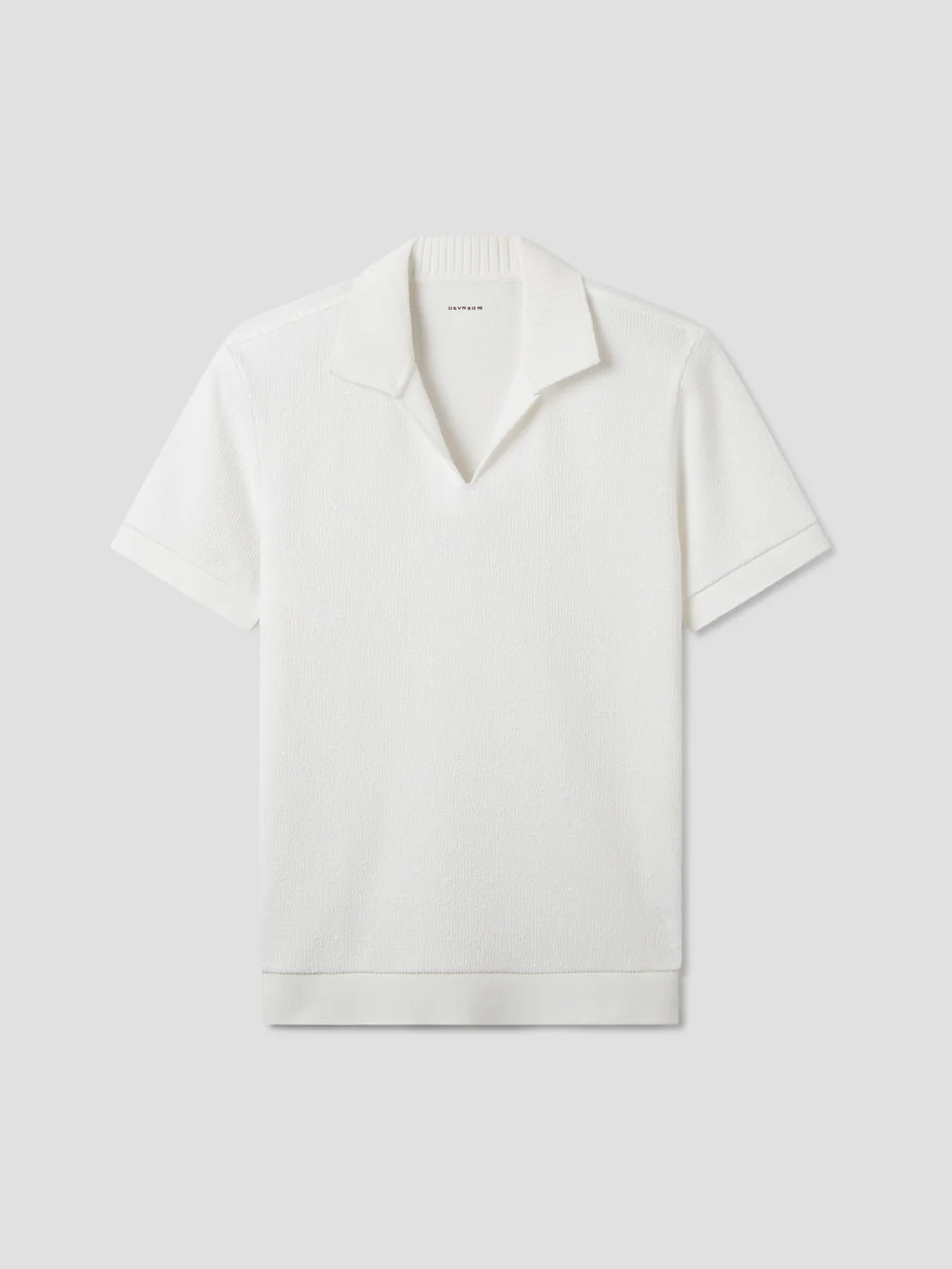 Polo col ouvert en jacquard - Image 3