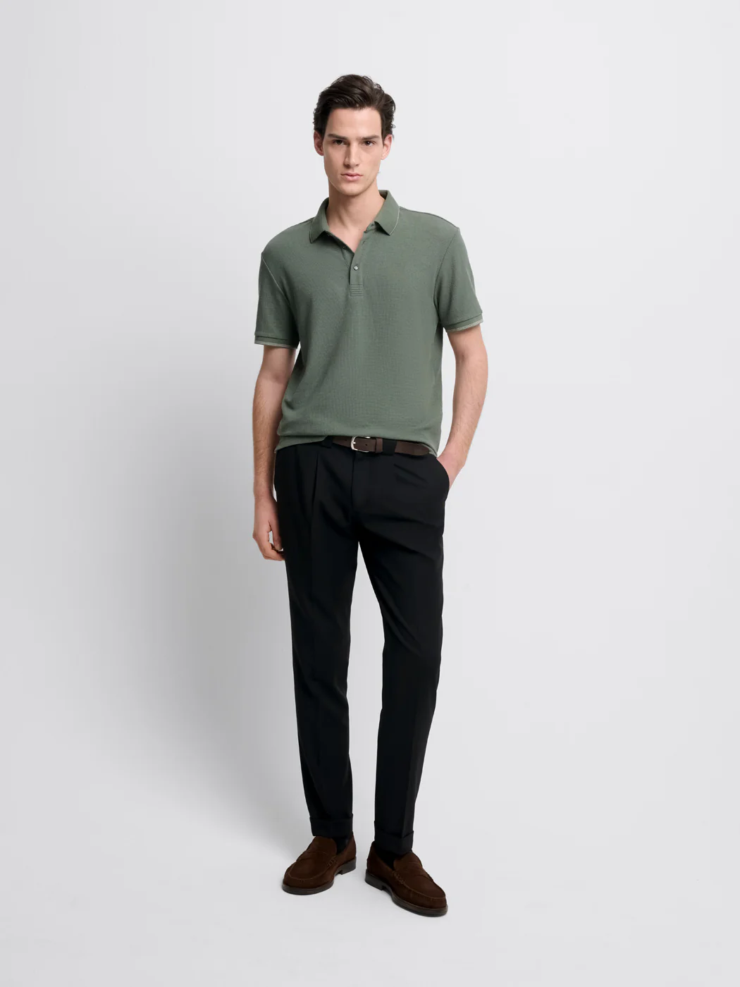 Polo col boutonné gauffré - Image 4