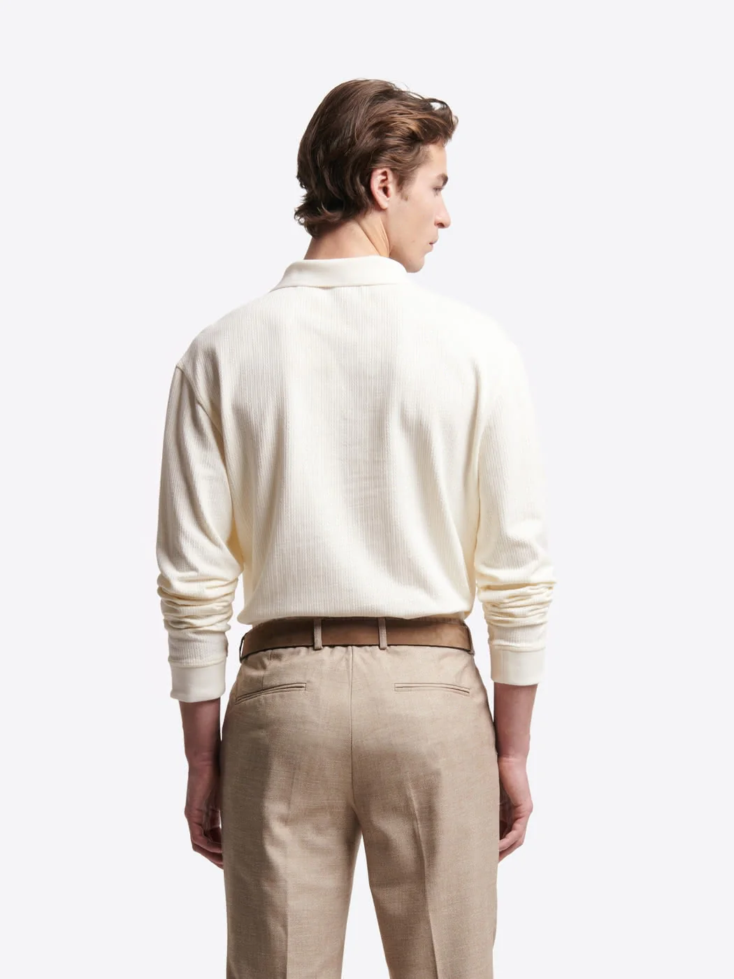 Polo manches longues en coton - Image 2