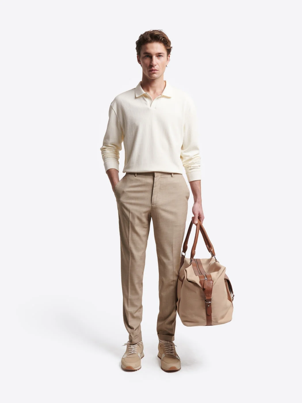 Polo manches longues en coton - Image 4