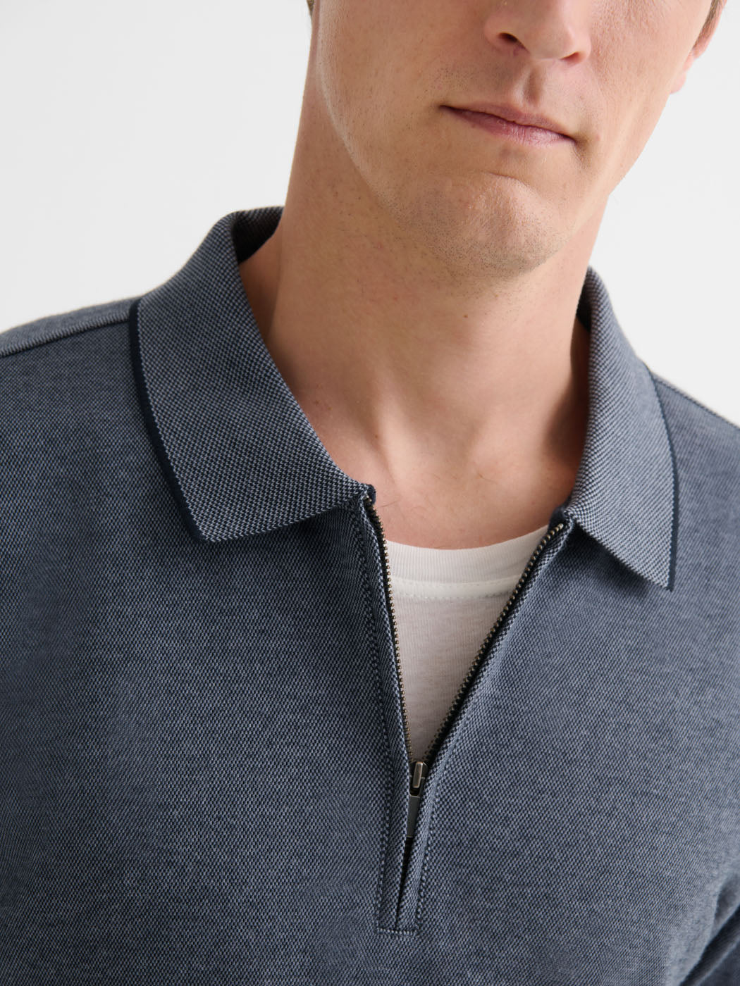 Polo zippé en coton - Image 5