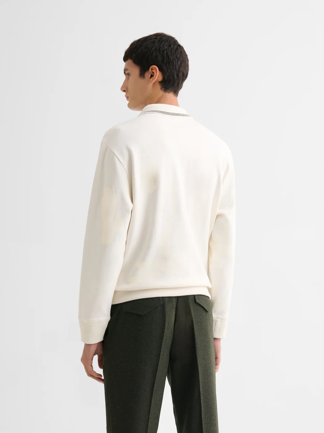 Sweat col polo rayé - Image 2