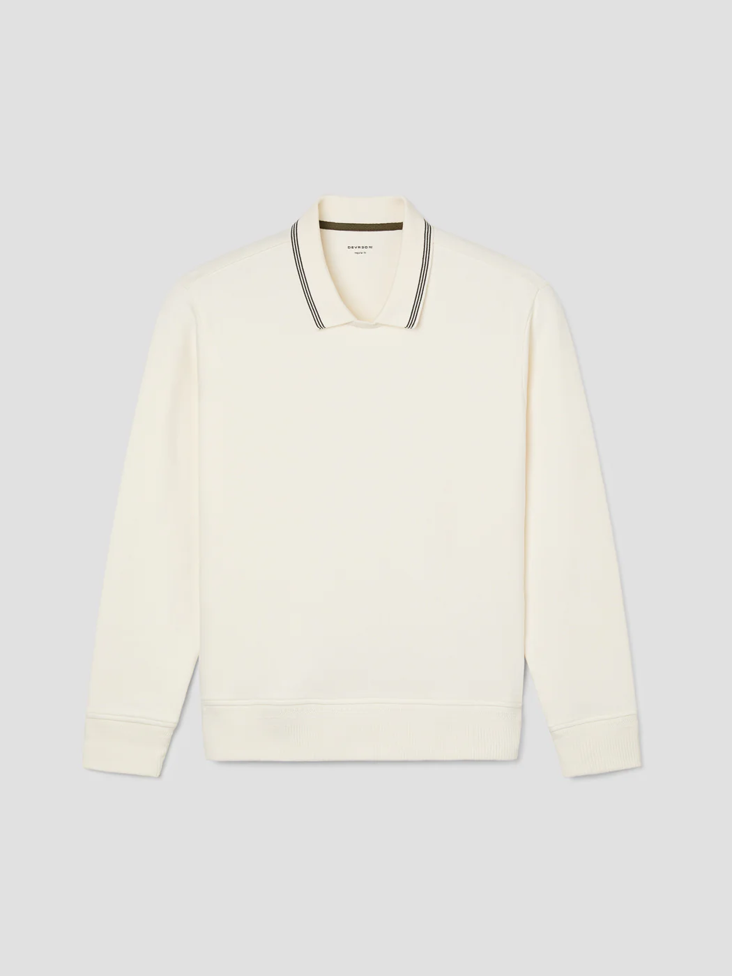 Sweat col polo rayé - Image 3
