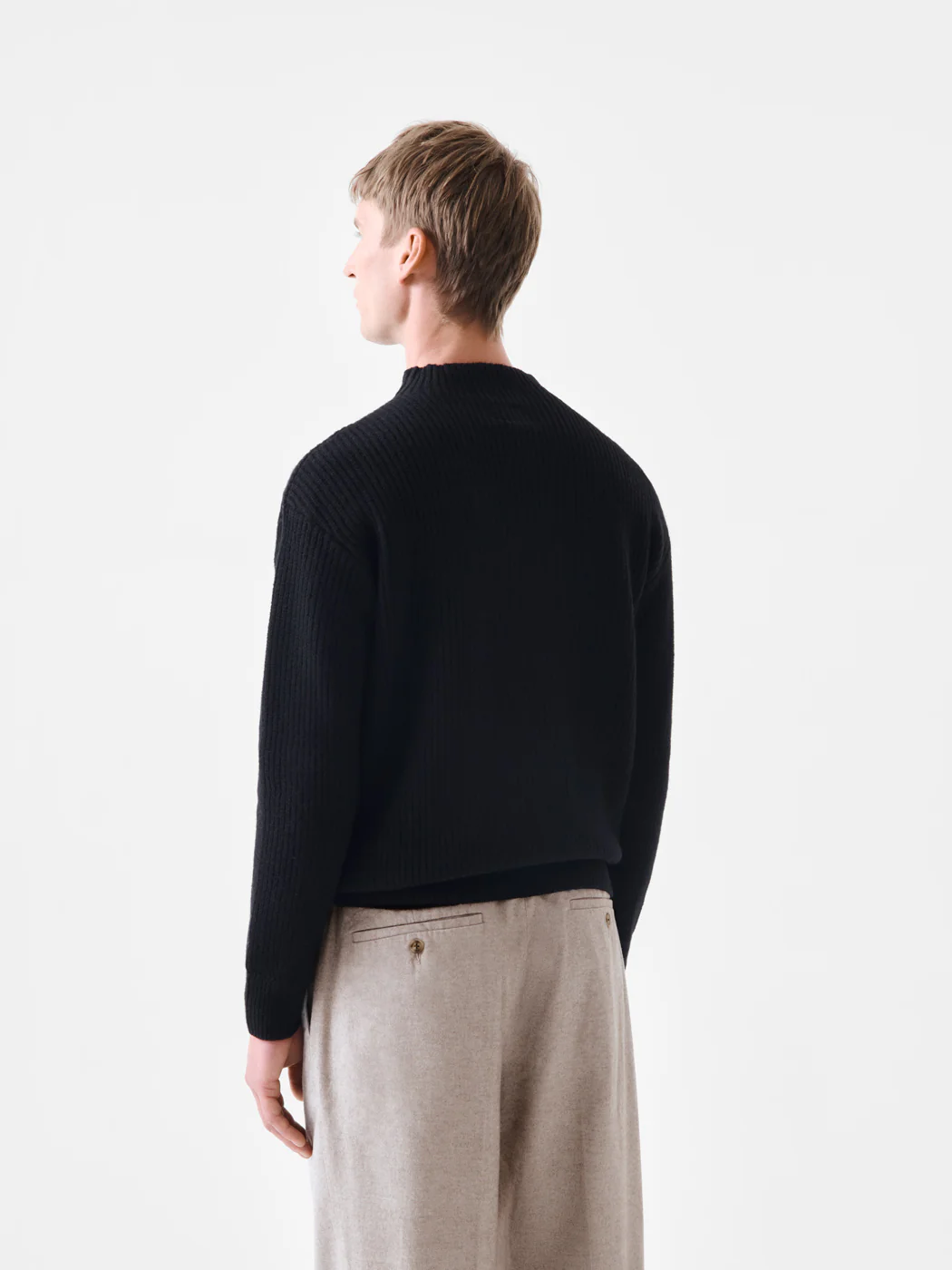 Pull côtelé col cheminée - L'atelier - Image 2