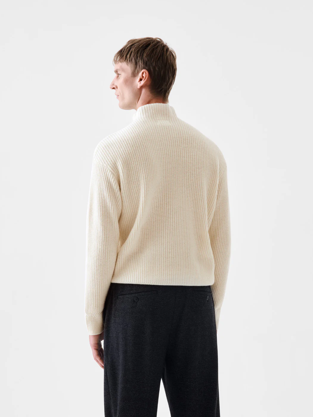 Pull côtelé col cheminée - L'atelier - Image 2