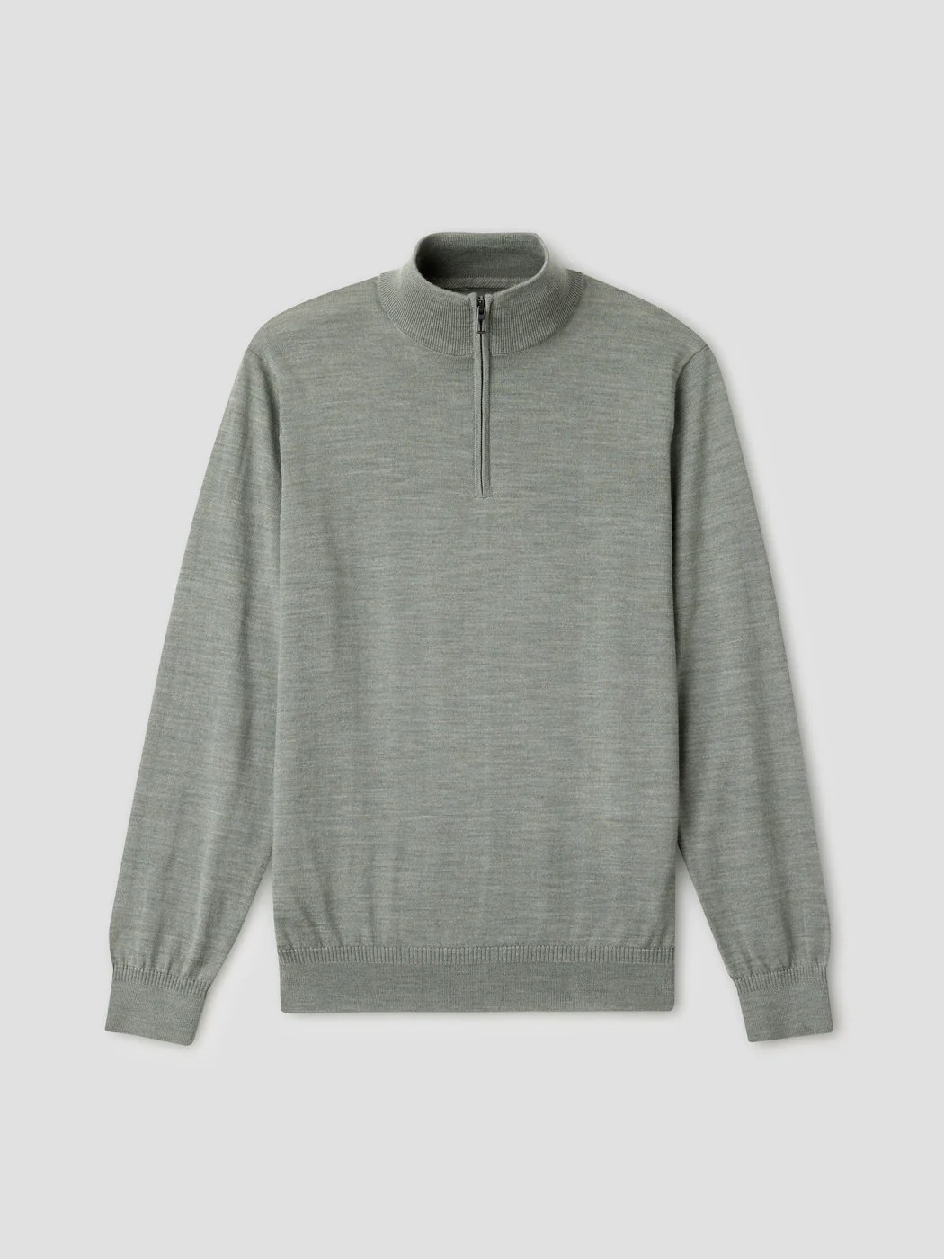 Pull col cheminée zippé en laine Mérinos - Image 3