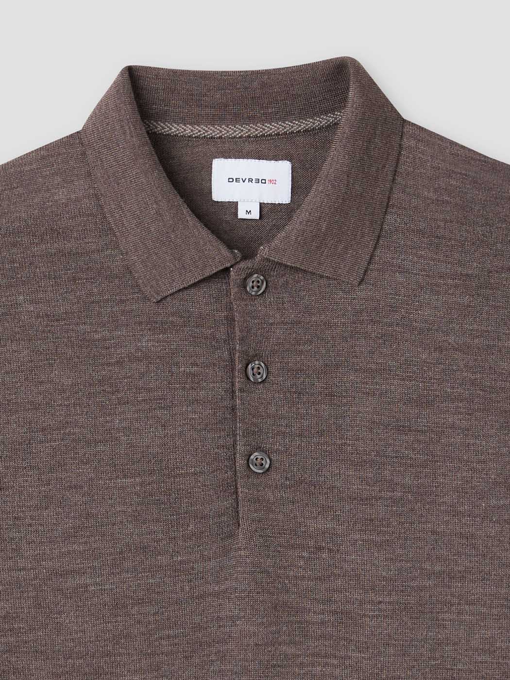 Polo boutonné en laine Mérinos - Image 6
