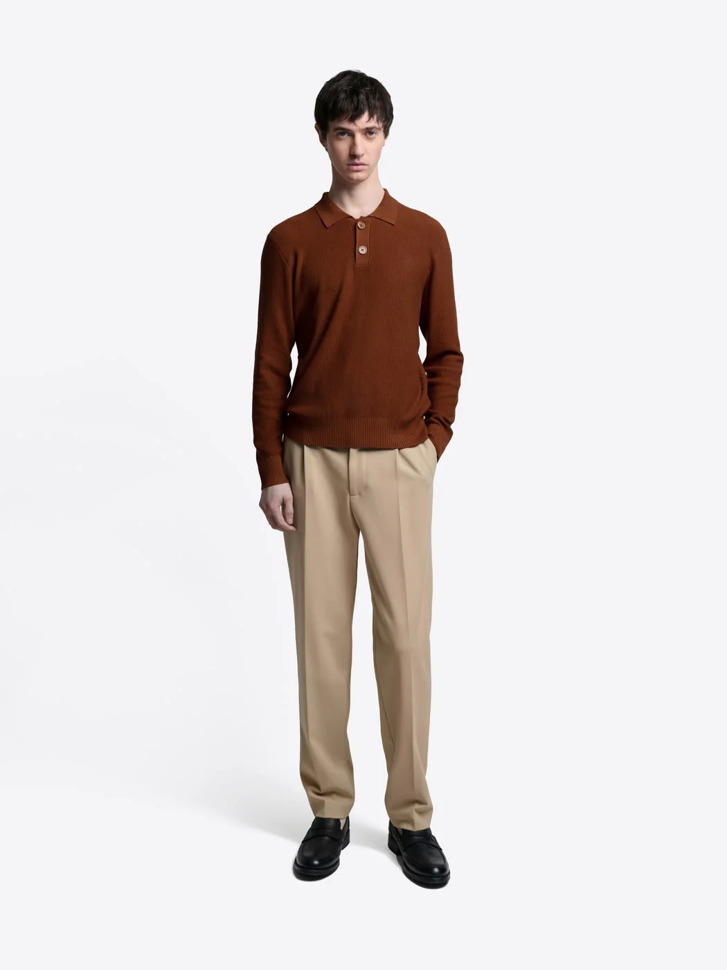 Pull polo col boutonné viscose certifiée - Image 4