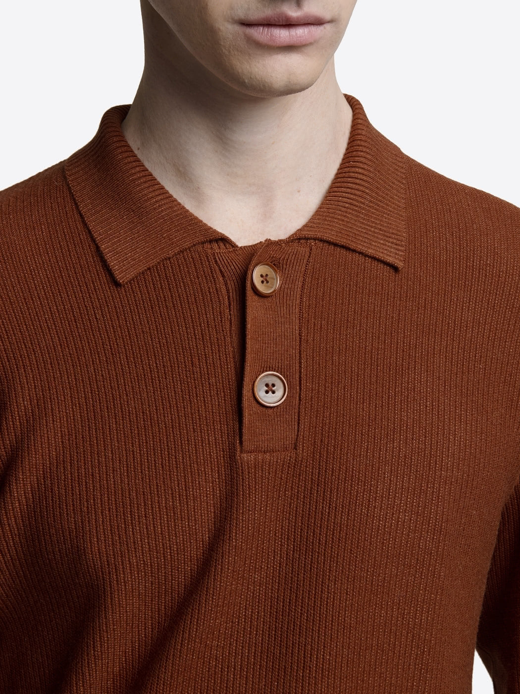 Pull polo col boutonné viscose certifiée - Image 5