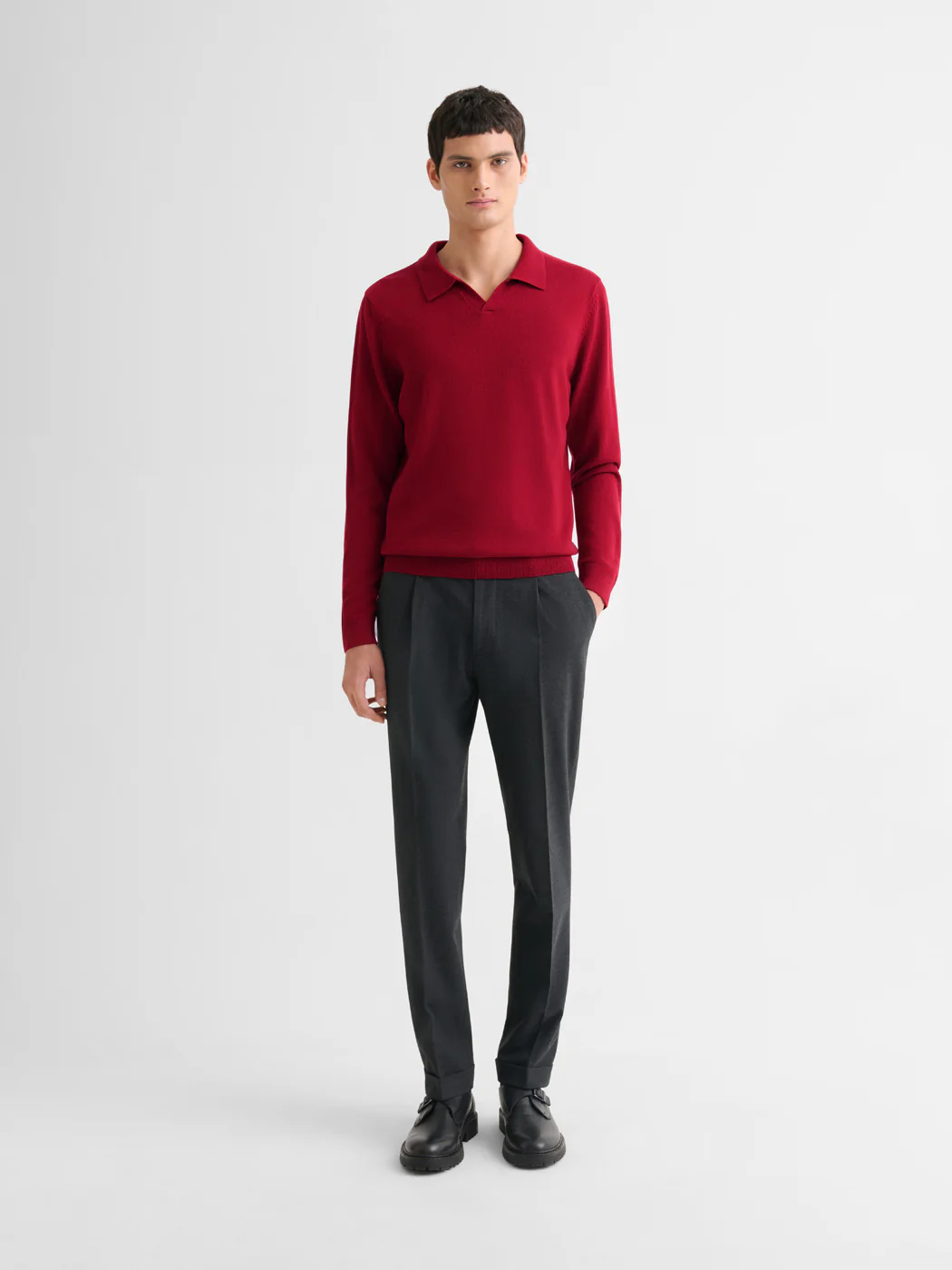 Pull col ouvert en laine et cachemire - Image 4