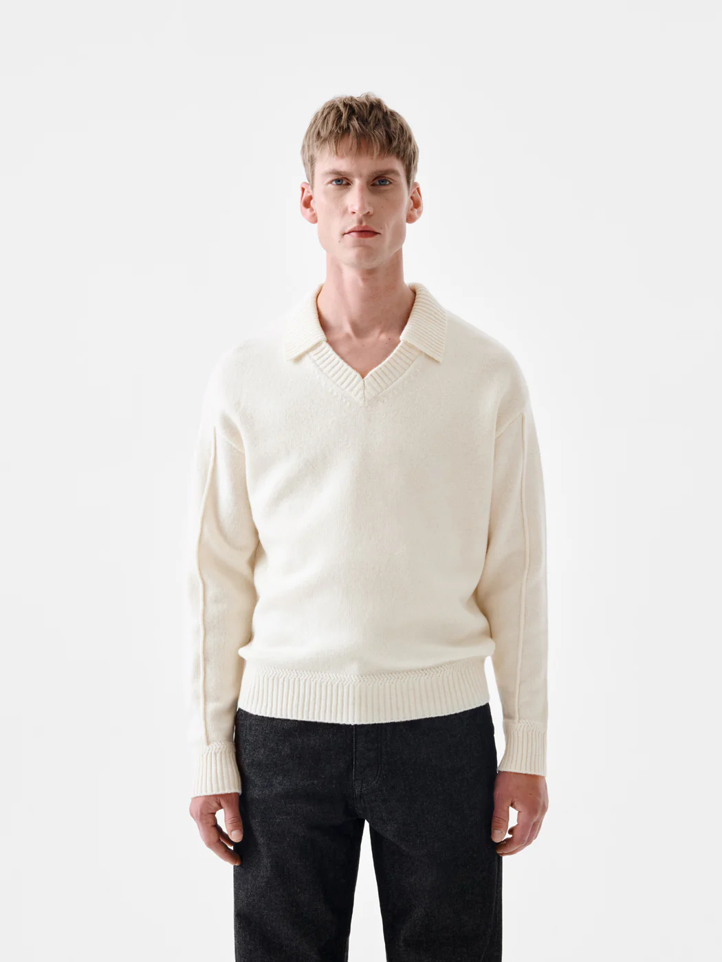 Pull double col polo ouvert - L'atelier