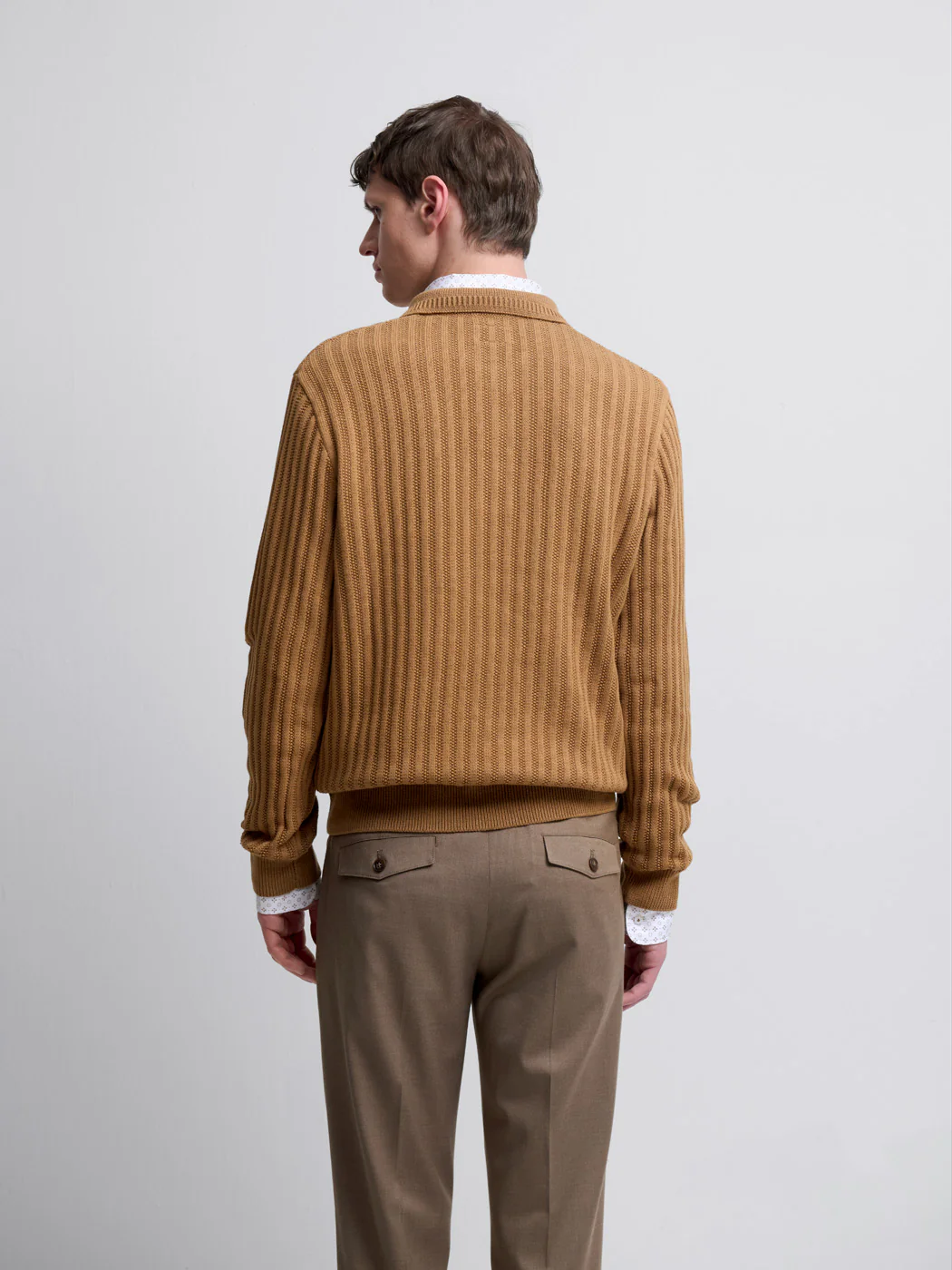 Pull col polo boutonné en coton bio - Image 2