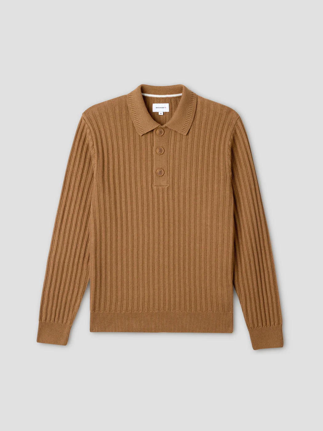 Pull col polo boutonné en coton bio - Image 3