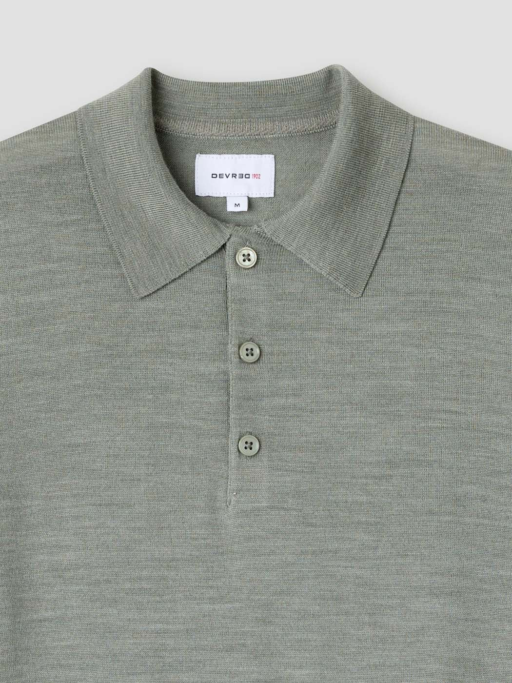 Pull col polo boutonné en laine Mérinos - Image 6