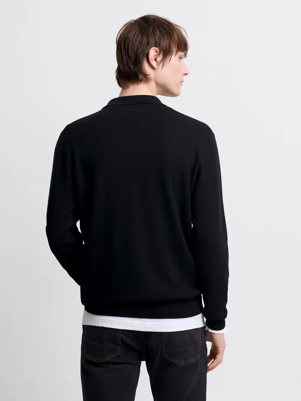 Pull col polo zippé en viscose certifiée - Image 2