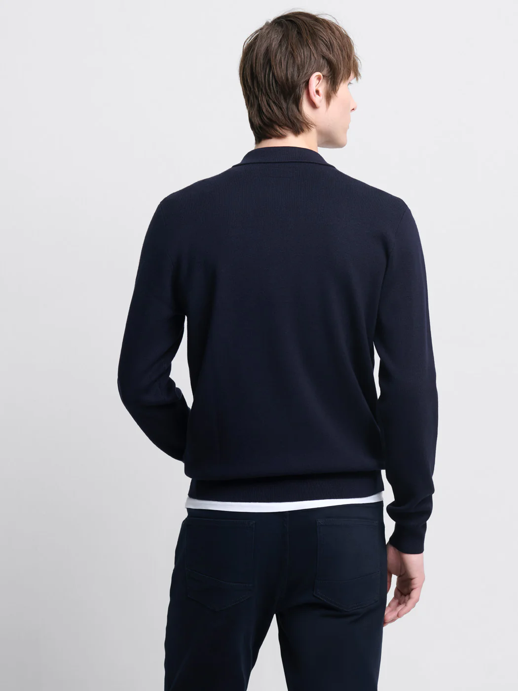 Pull col polo zippé en viscose certifiée - Image 2