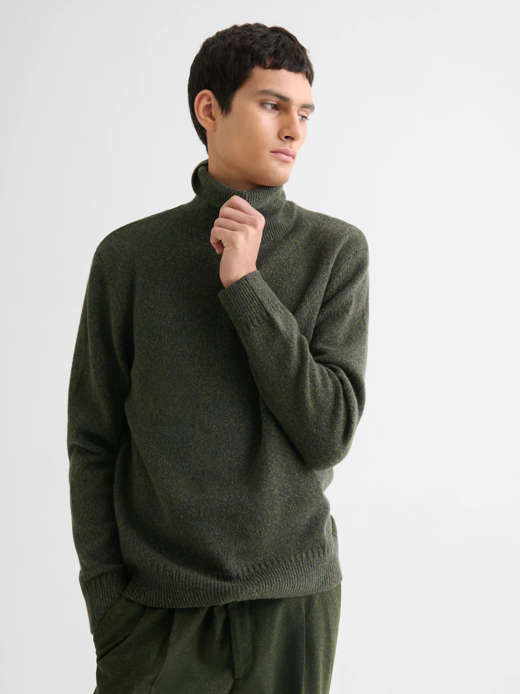 Pull col roulé jersey chiné - Image 5