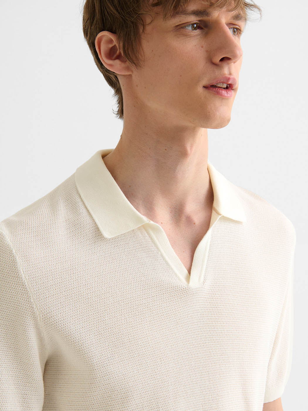 Polo maille col ouvert coton biologique - Image 4