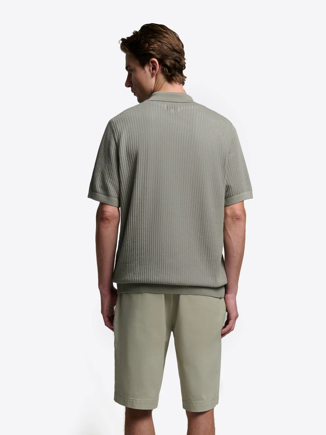 Chemise maille ajourée en coton bio - Image 2