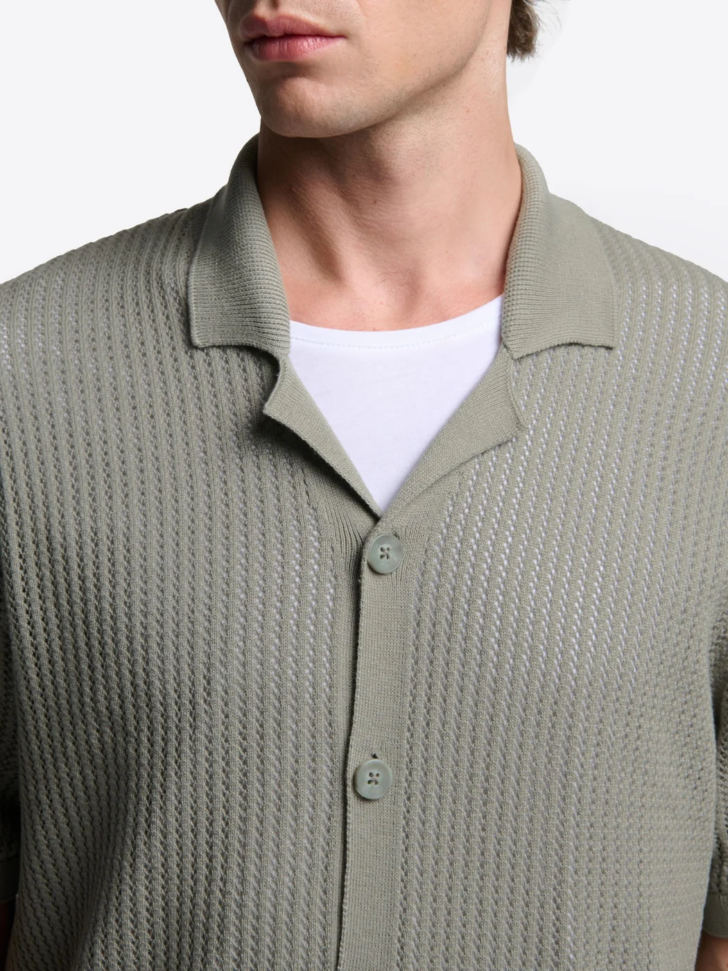 Chemise maille ajourée en coton bio - Image 5