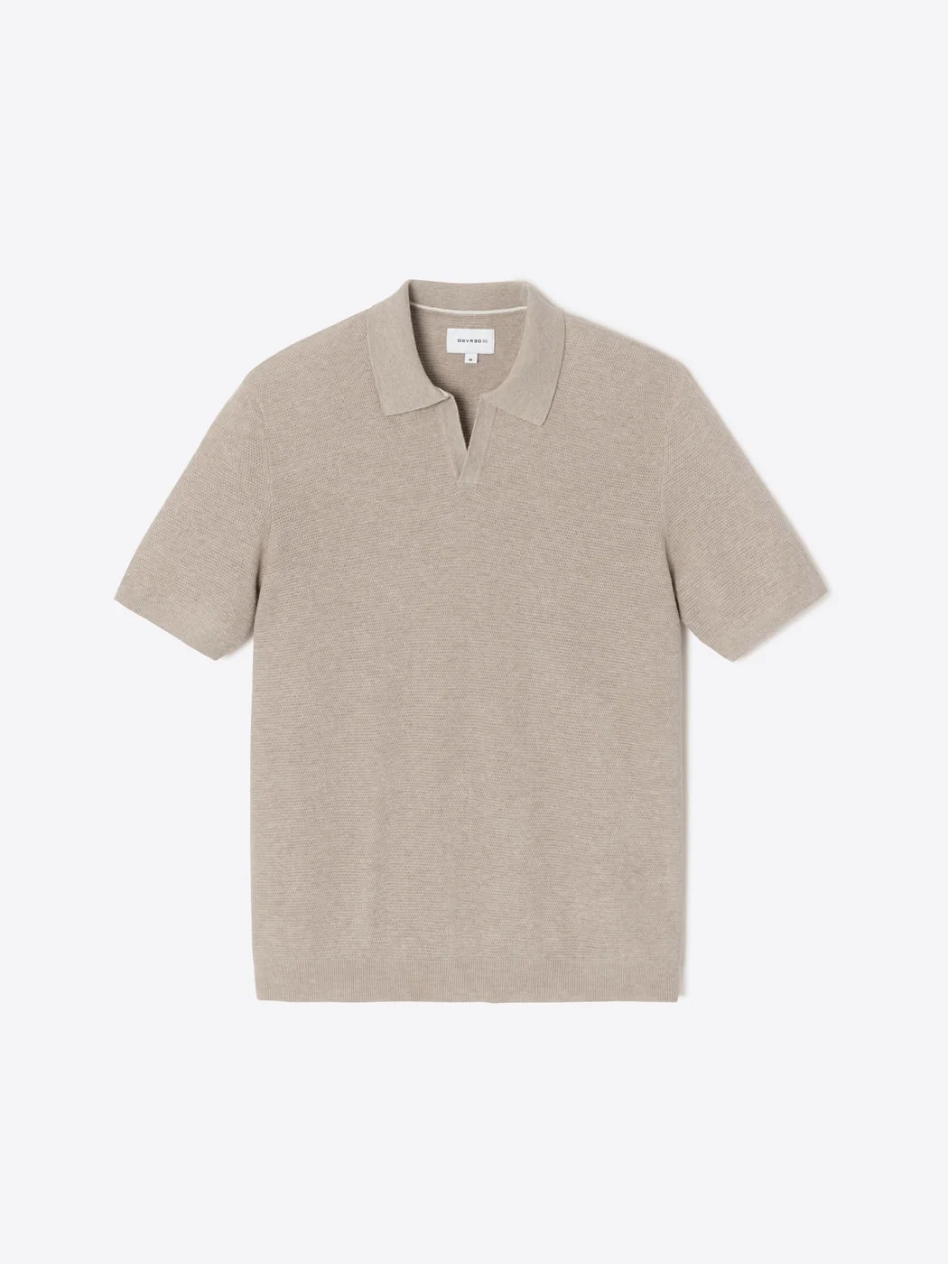 Polo maille col ouvert en coton bio - Image 3