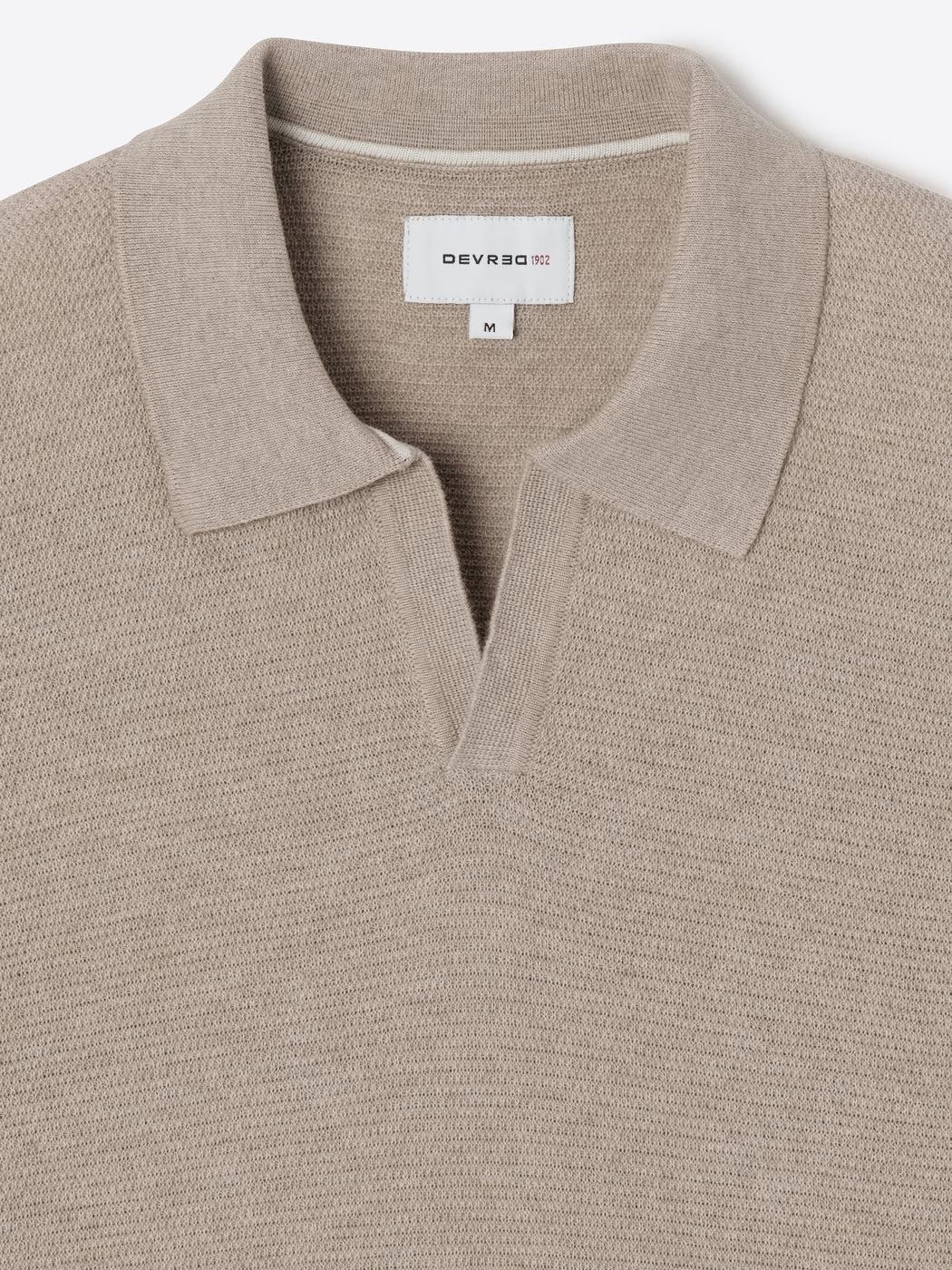 Polo maille col ouvert en coton bio - Image 6