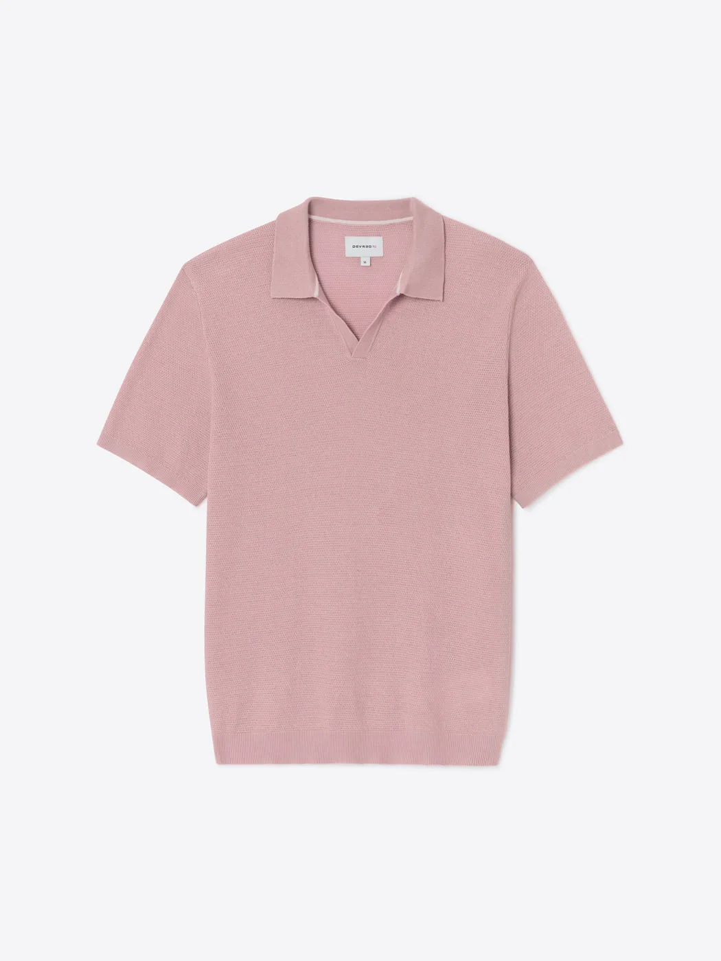 Polo maille col ouvert en coton bio - Image 3
