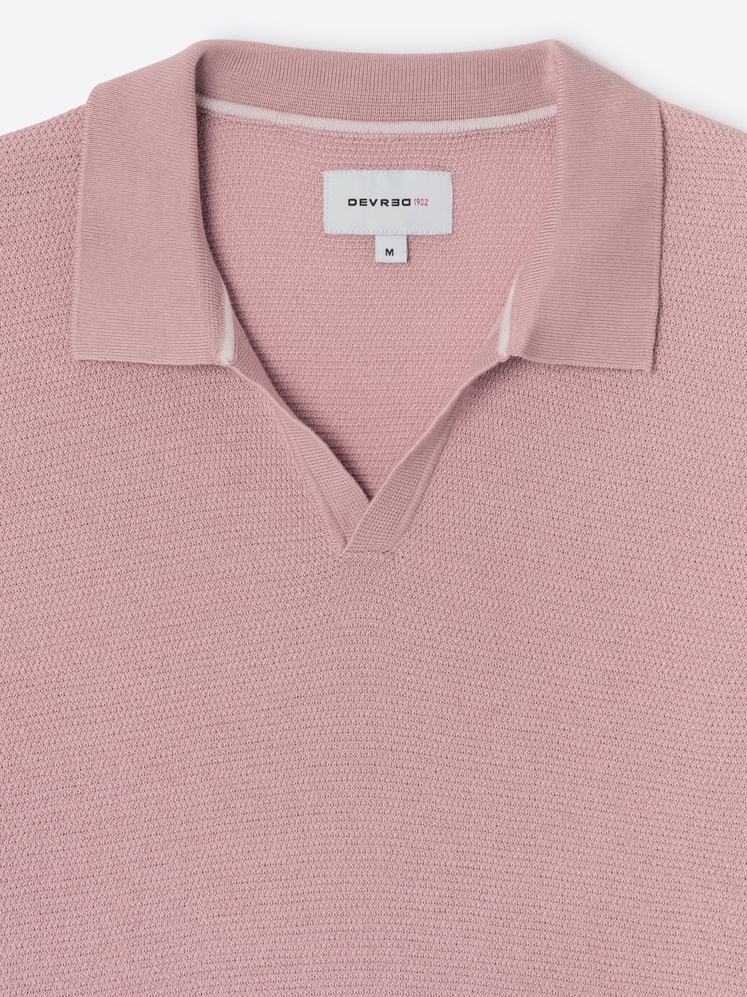 Polo maille col ouvert en coton bio - Image 6