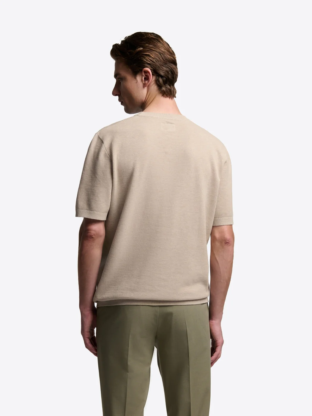 T-shirt maille col rond en coton bio - Image 2