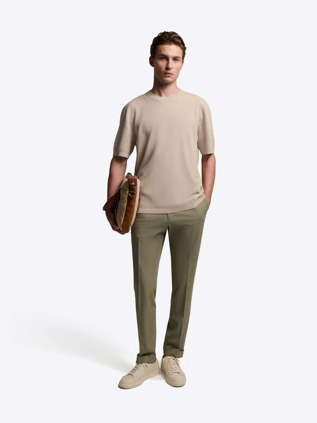 T-shirt maille col rond en coton bio - Image 4
