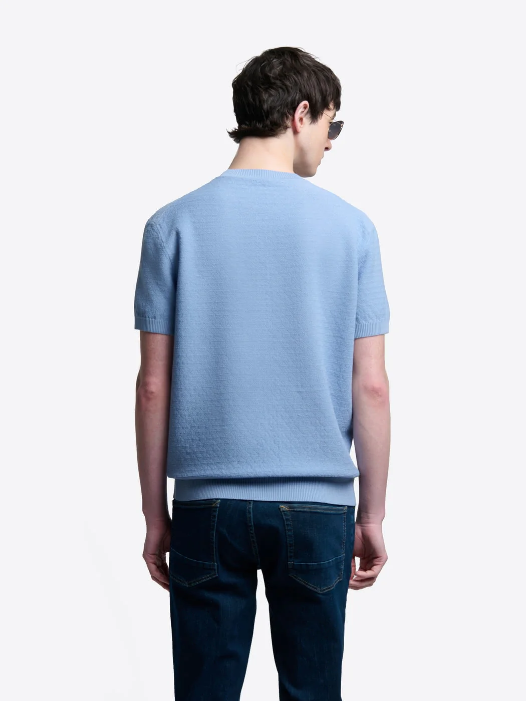 T-shirt maille col rond en coton - Image 2