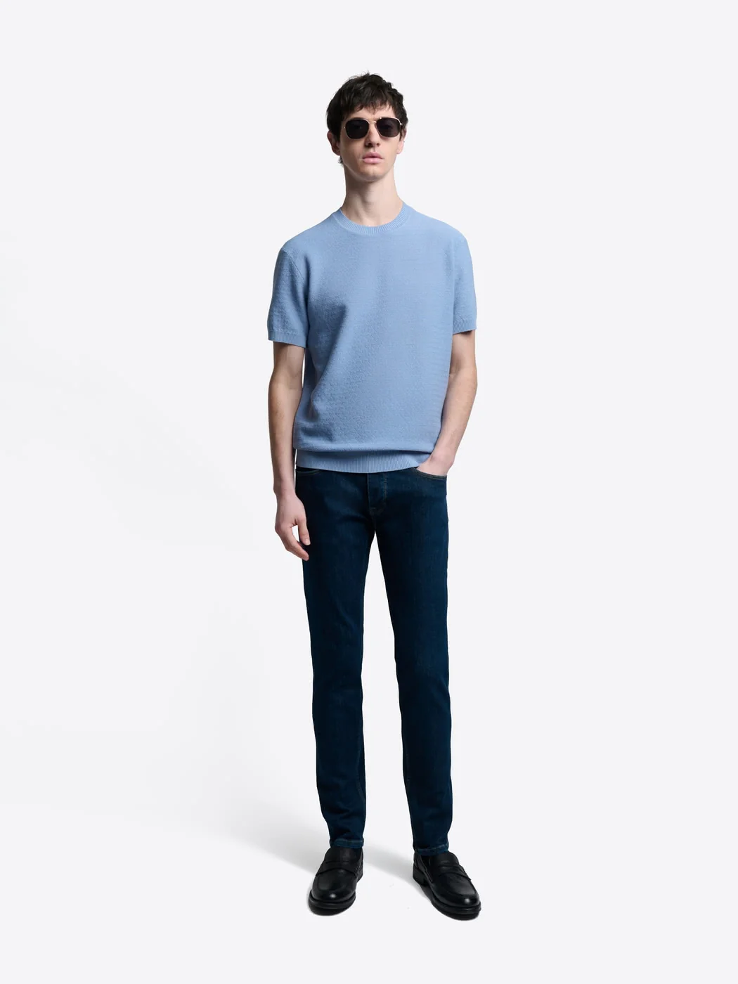 T-shirt maille col rond en coton - Image 4