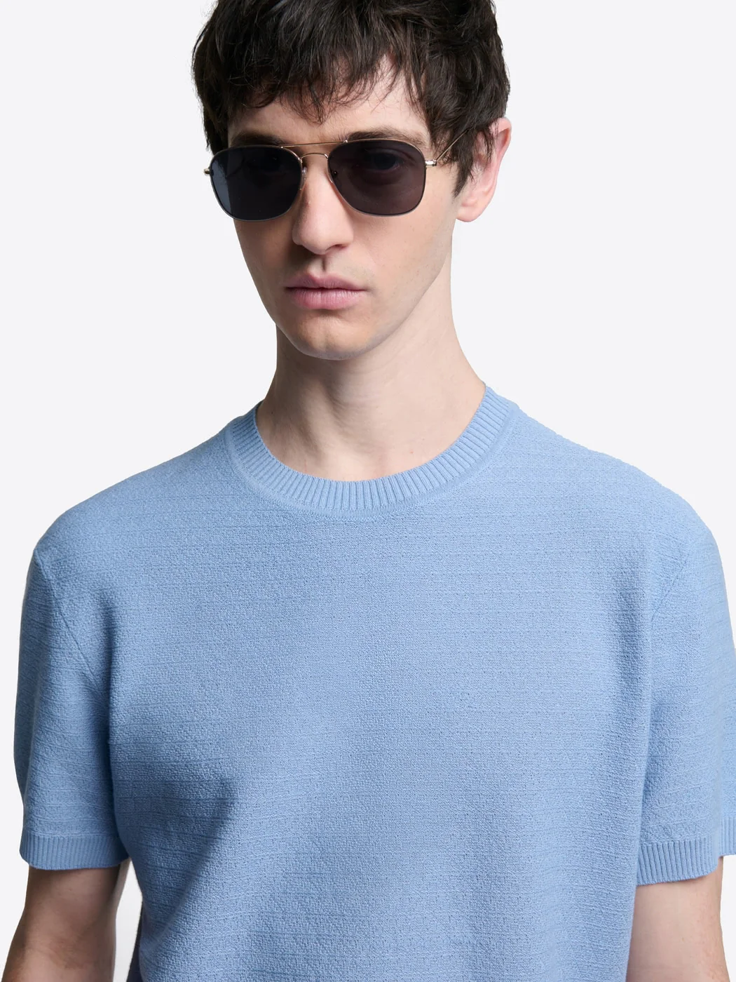 T-shirt maille col rond en coton - Image 5
