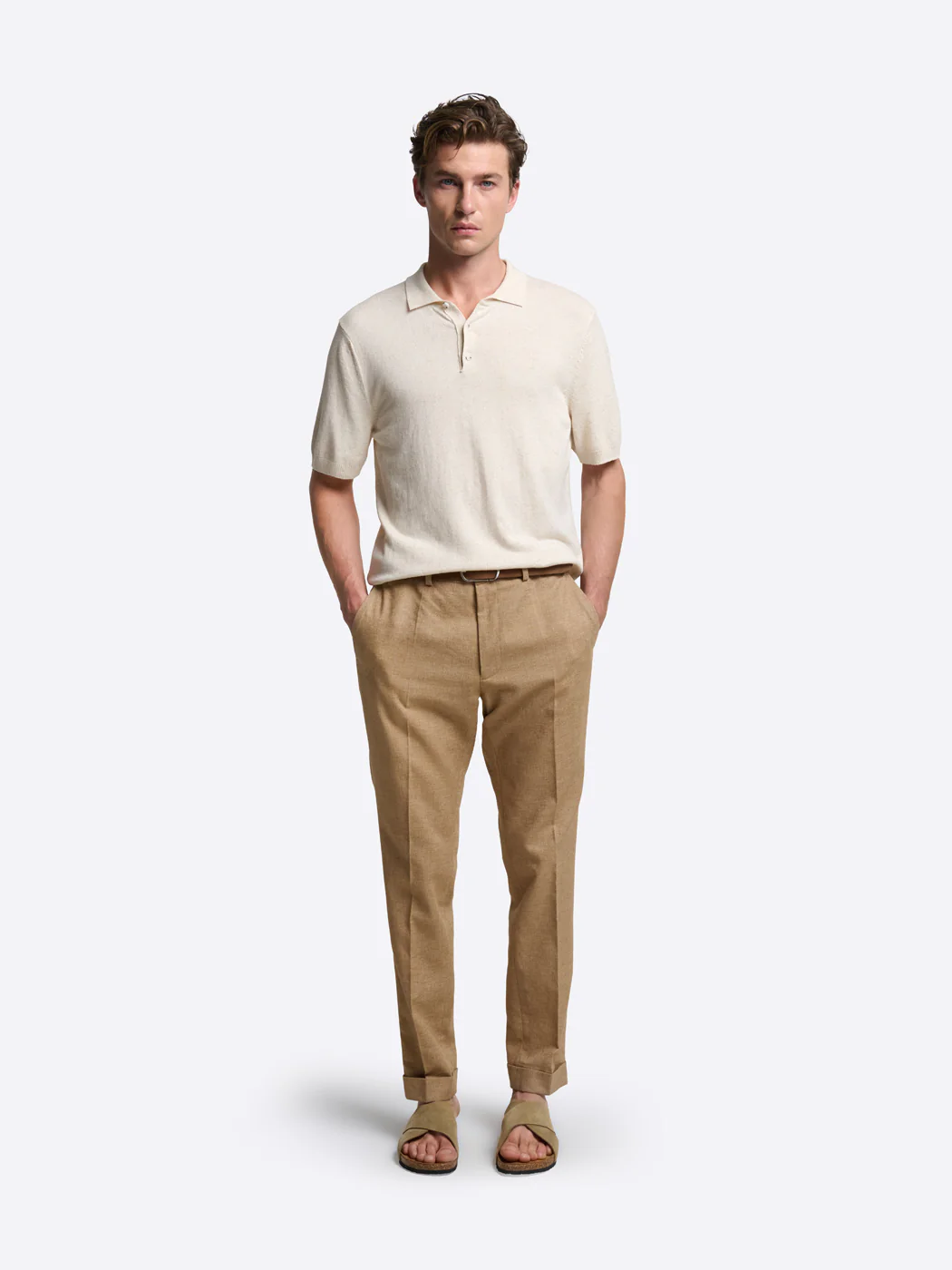 Polo col boutonné en maille - Image 4