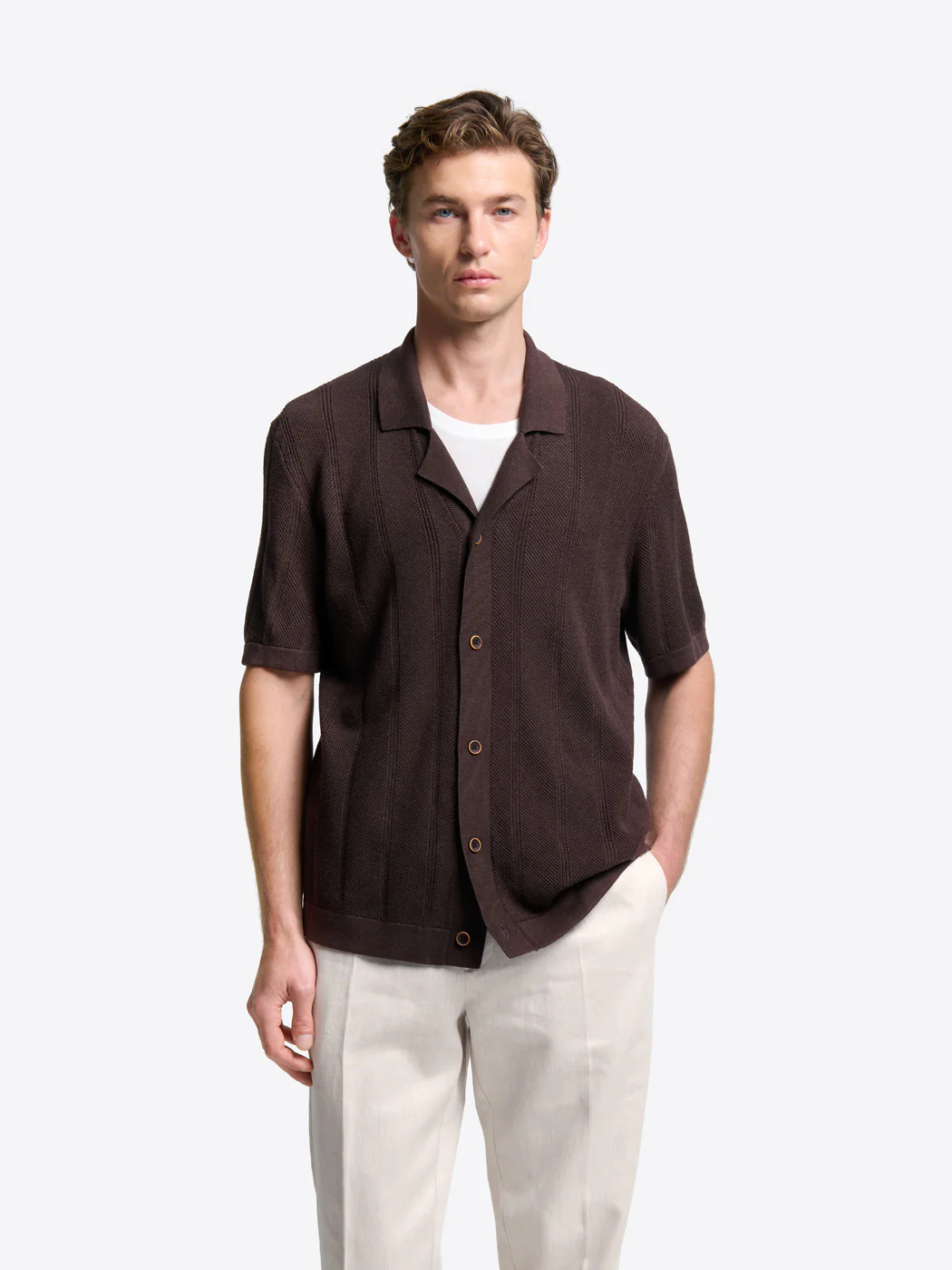 Chemise en maille jeux de points