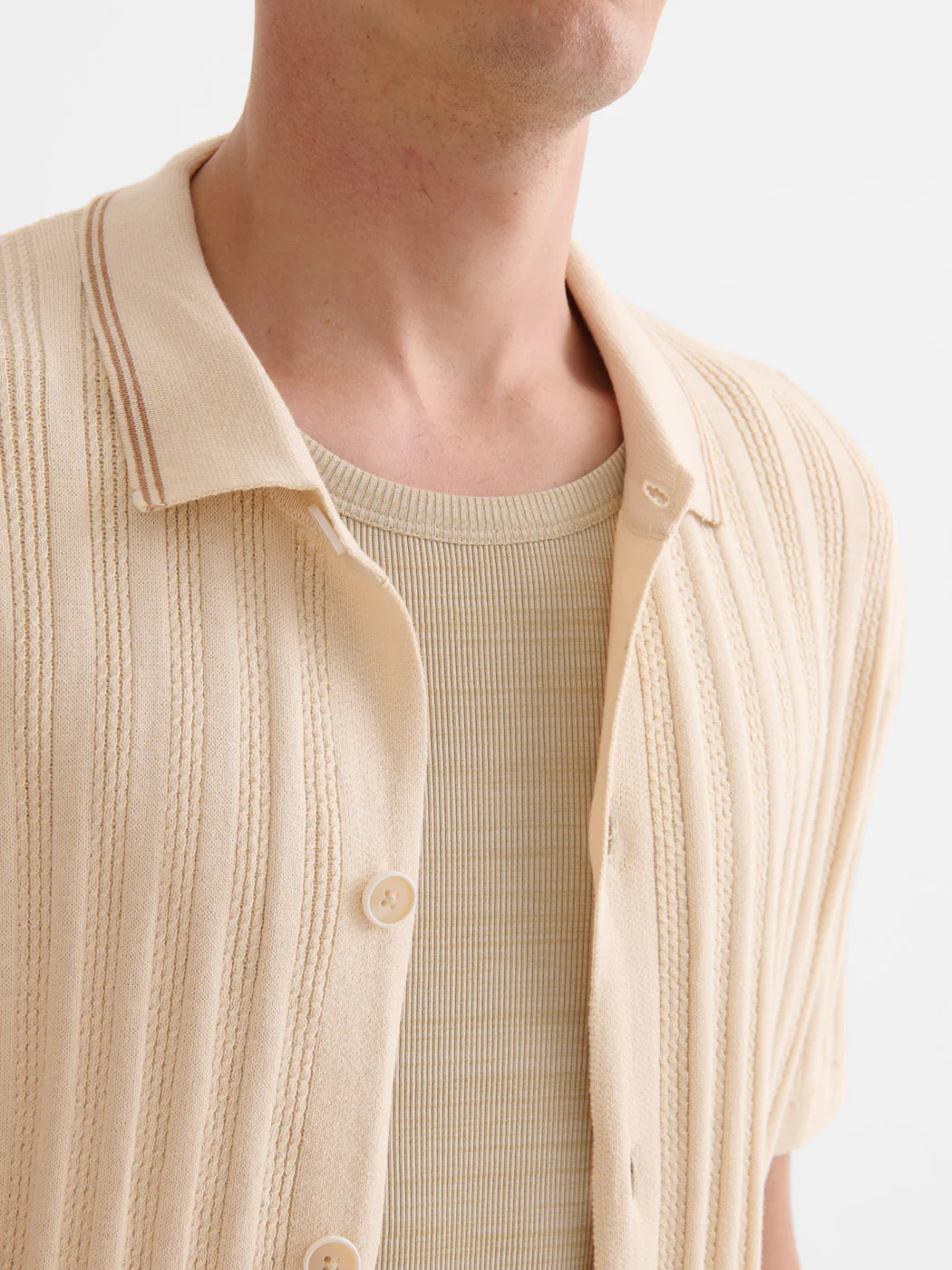 Chemise boutonnée maille ajourée - Image 4