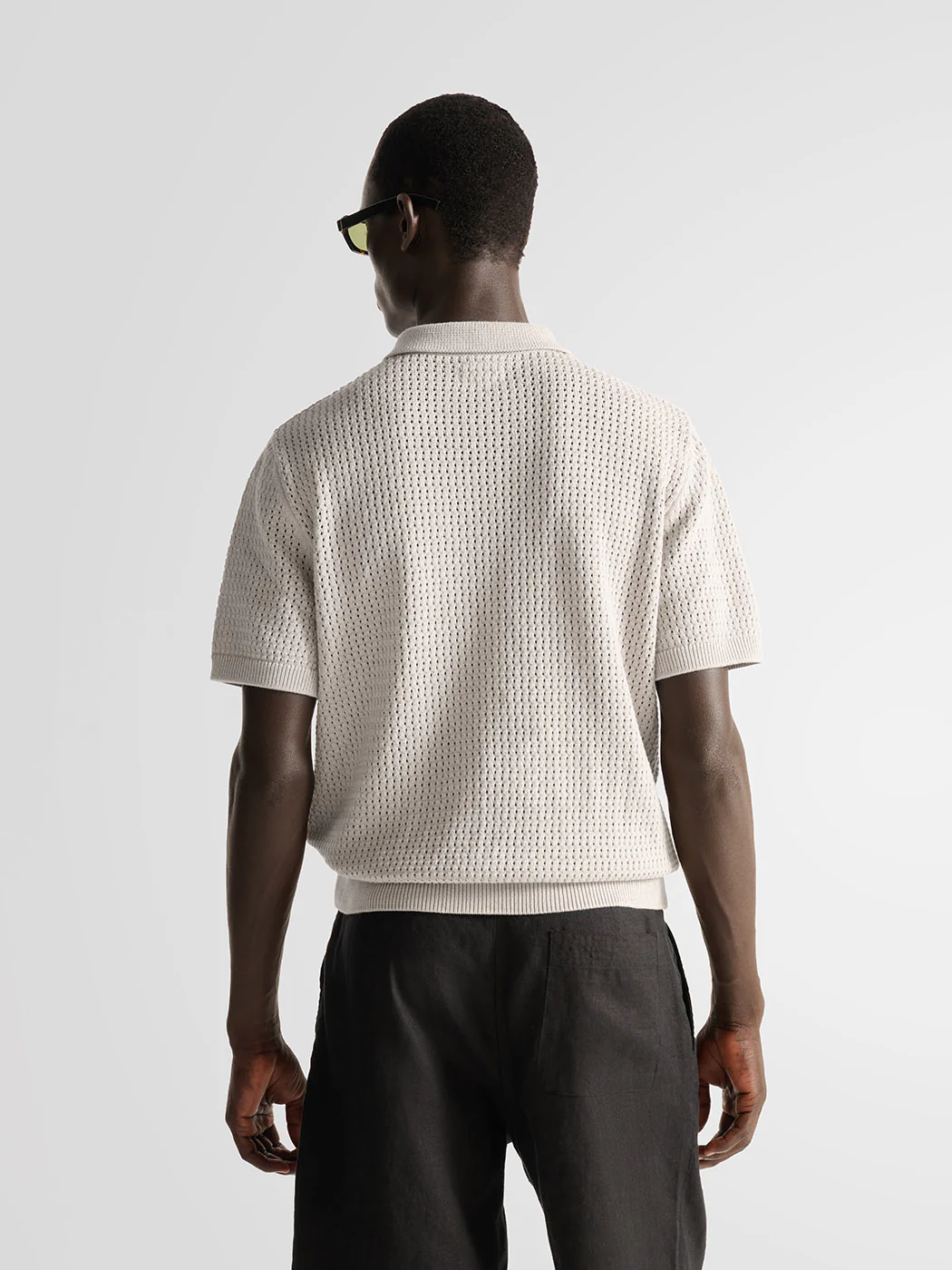 Polo en maille ajourée - L'atelier - Image 2
