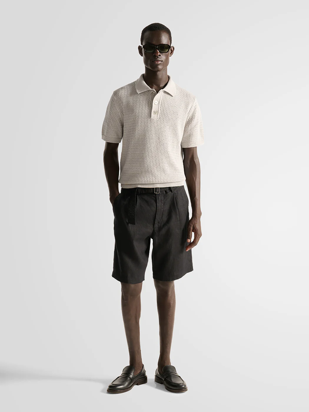 Polo en maille ajourée - L'atelier - Image 3