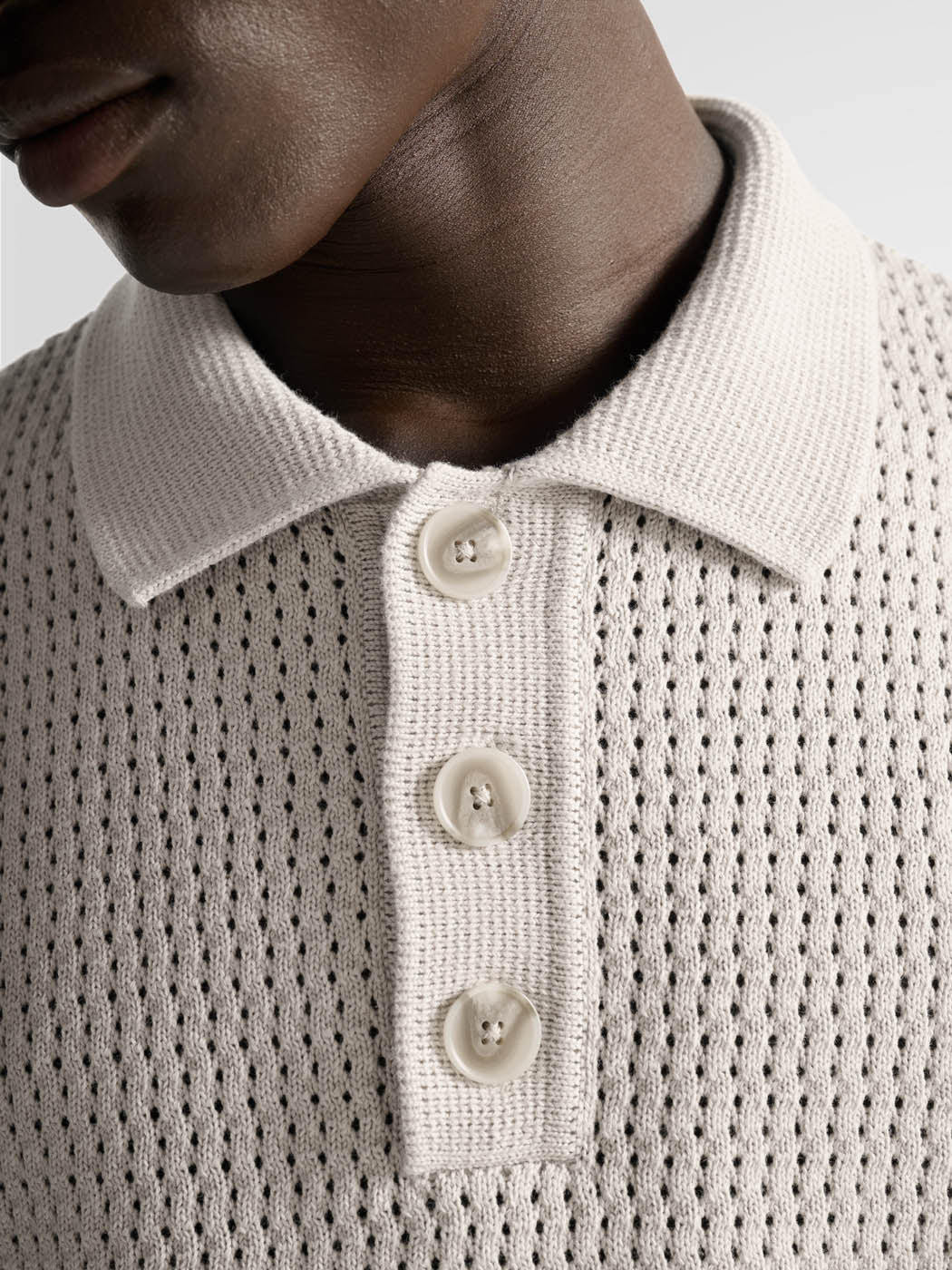 Polo en maille ajourée - L'atelier - Image 4