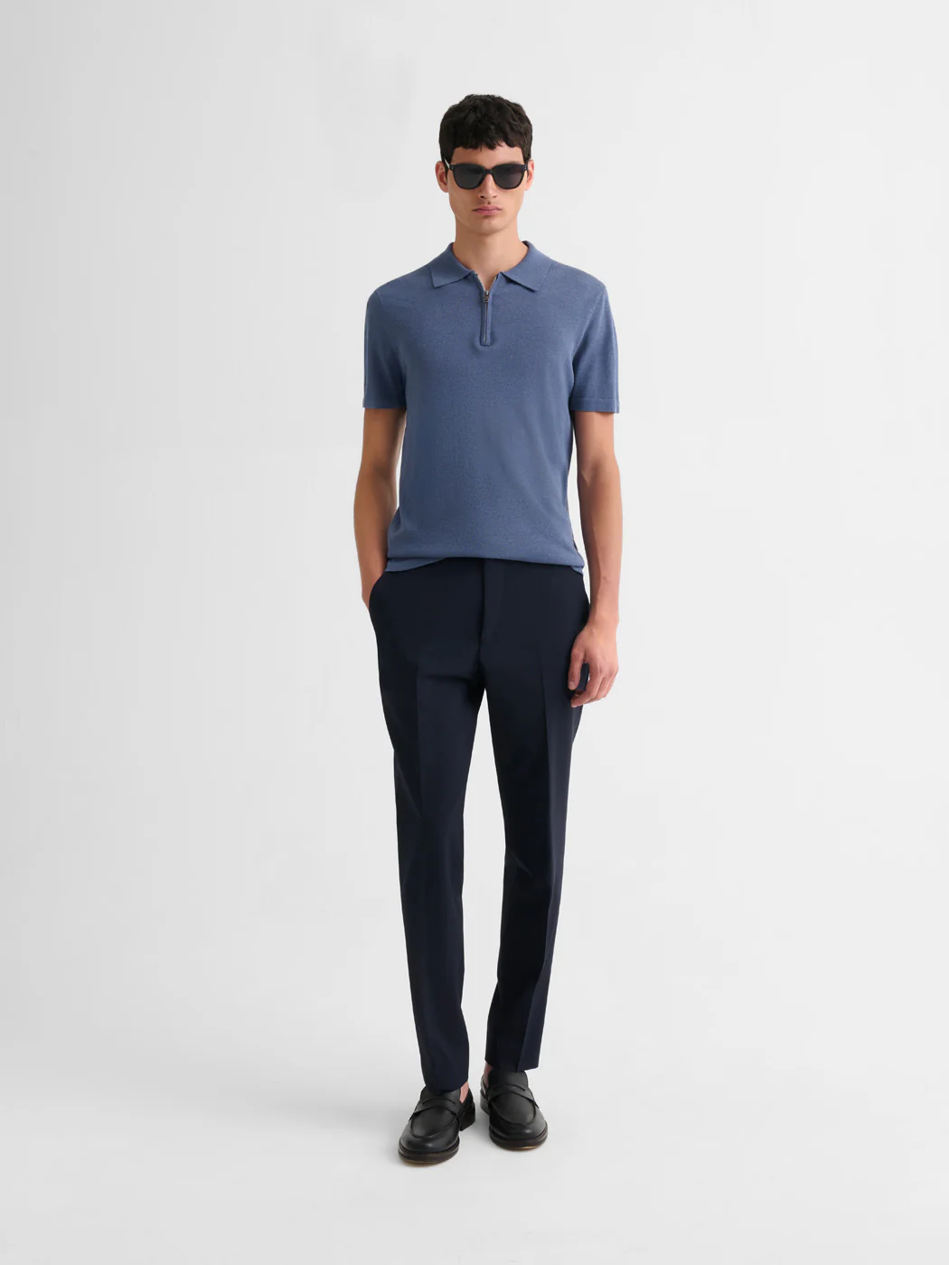 Polo zippé  en jersey - Image 4