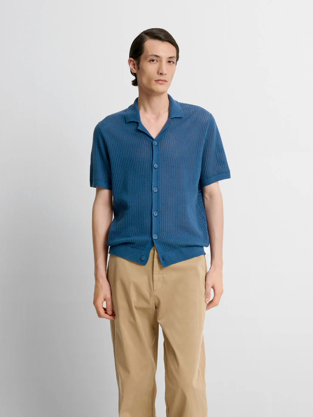 Chemise en maille en coton bio