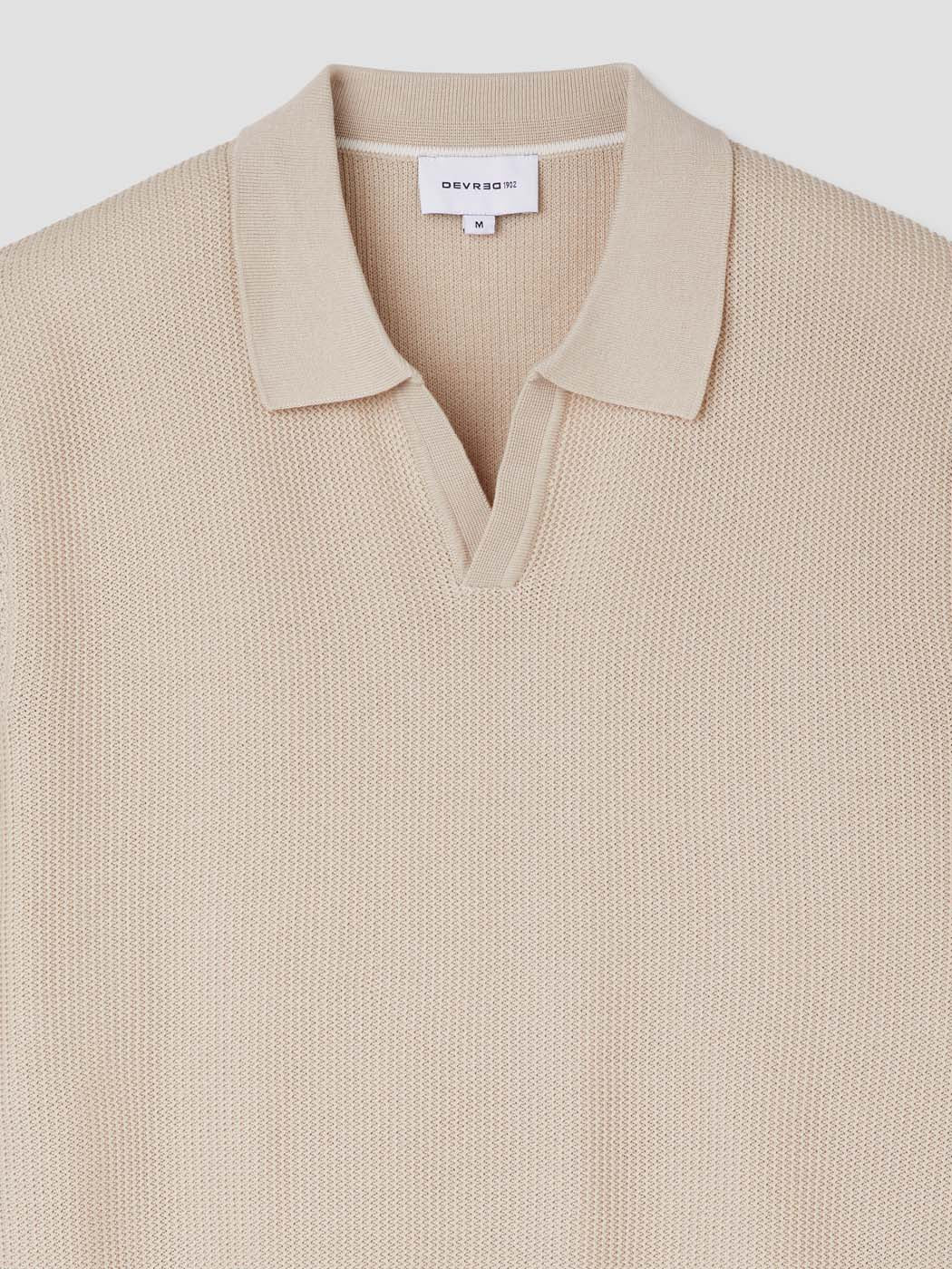 Polo maille col ouvert en coton bio - Image 6