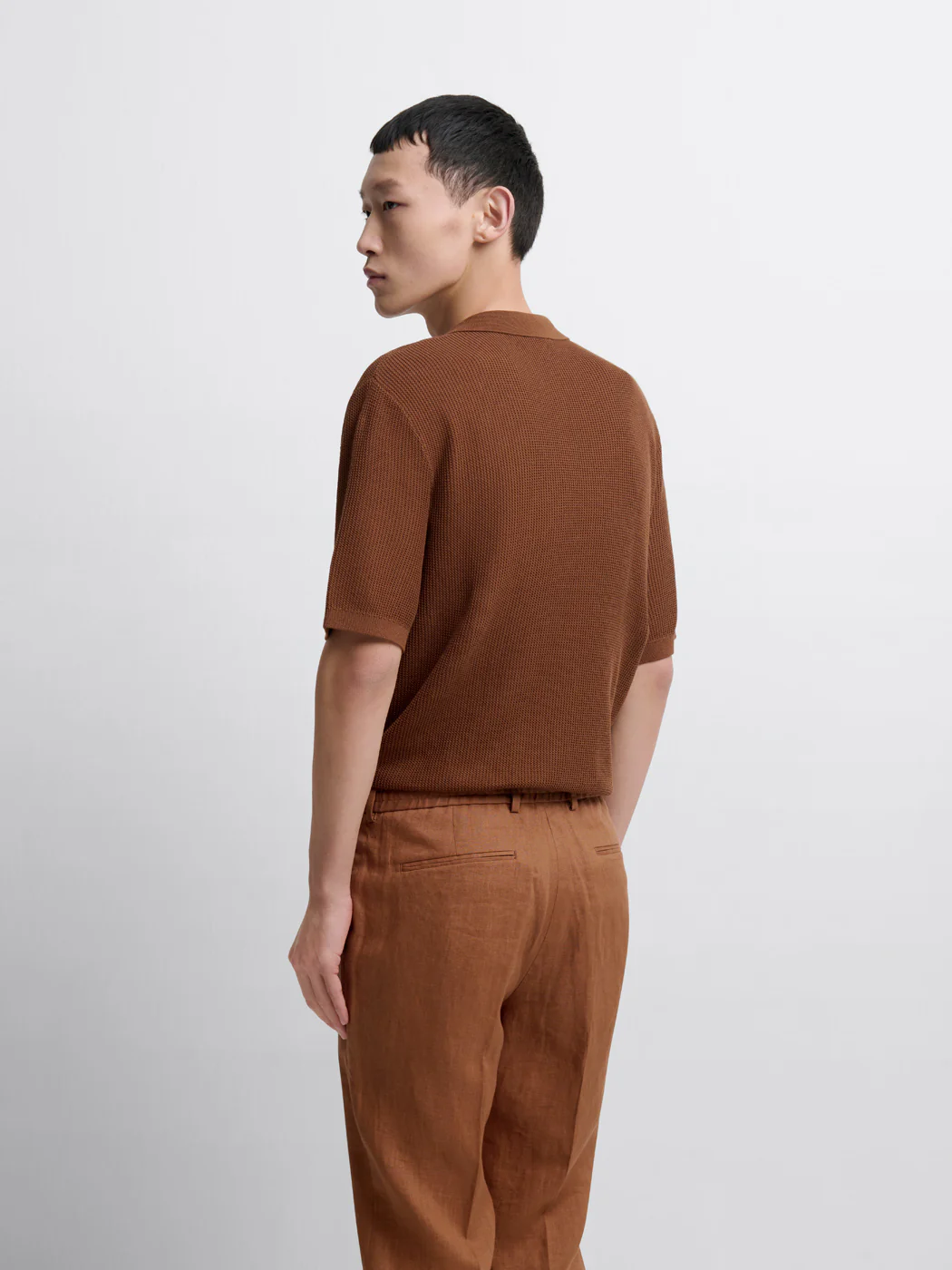 Polo maille col ouvert en coton bio - Image 2