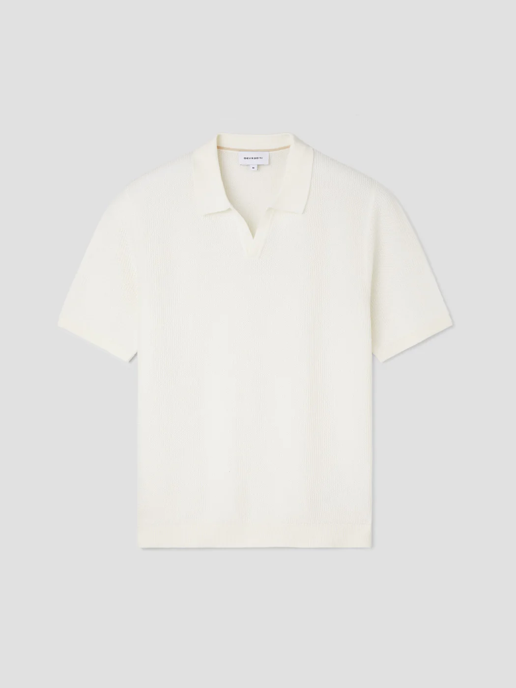 Polo maille col ouvert en coton bio - Image 3