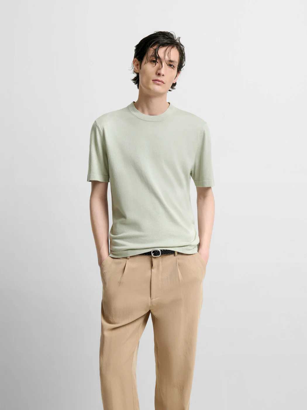 T-shirt maille en soie mélangé
