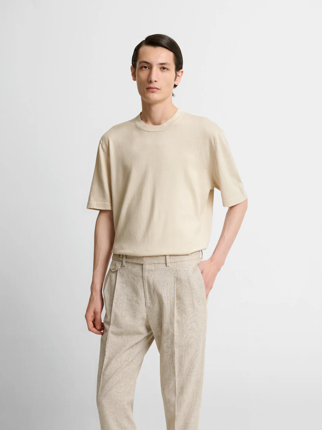 T-shirt maille en soie mélangé